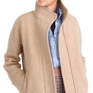 Jcrew Stadium Cocoon Classic Coat Camel/Tan Size 4